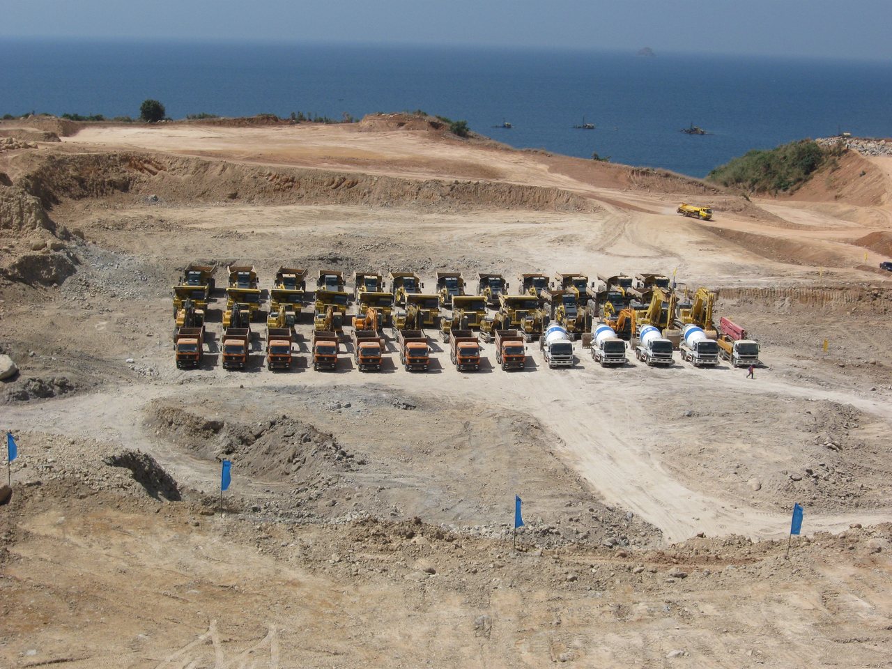 Full fleet assembled at the project site